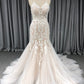 Spaghetti Straps Tulle With Lace Mermaid  Wedding Dress With  Train C0029