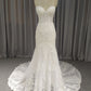 Sweetheart Neck  Lace Mermaid  Wedding Dress With  Train C0030