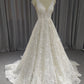 Straps  Lace A-line Wedding Dress With  Train C0031