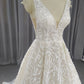 Straps  Lace A-line Wedding Dress With  Train C0031
