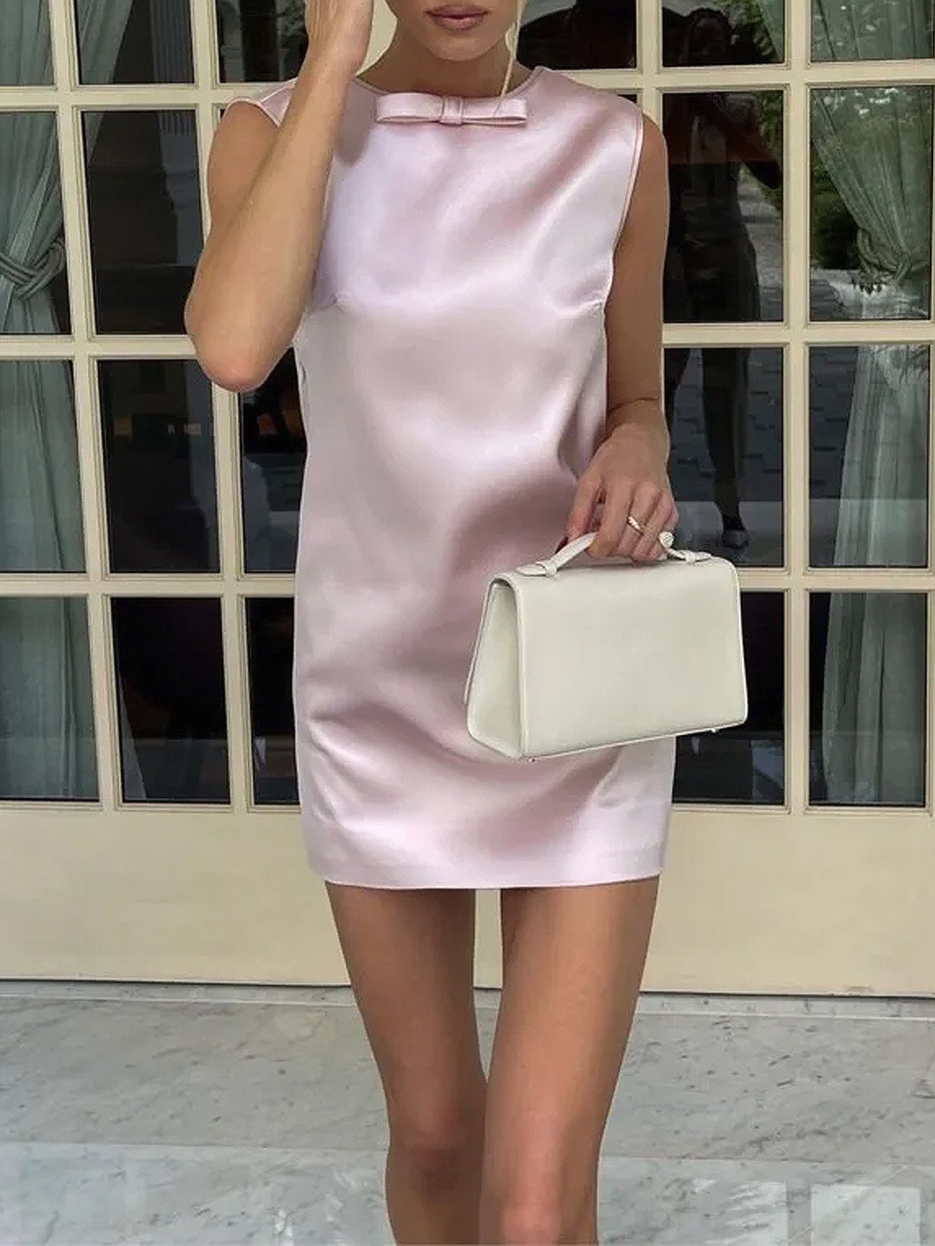 Jewel Wisteria Sleeveless Sheath Wedding Guest Dress