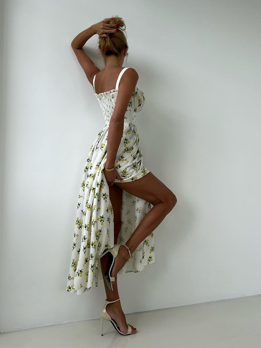 Straps Square Neck Ivory Wedding Guest Dresses