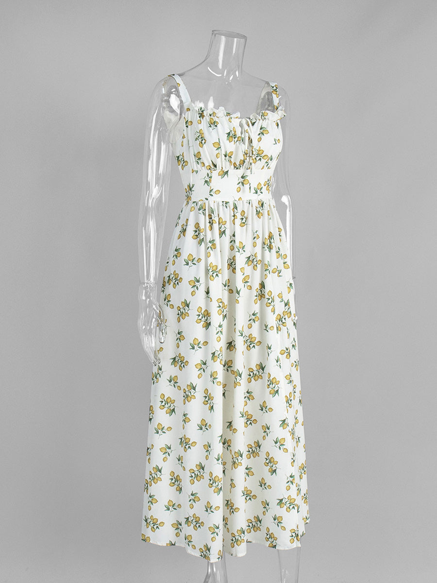 Straps Square Neck Ivory Wedding Guest Dresses