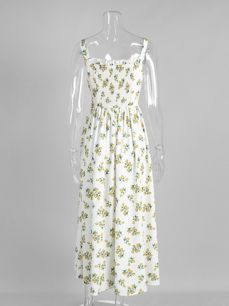 Straps Square Neck Ivory Wedding Guest Dresses