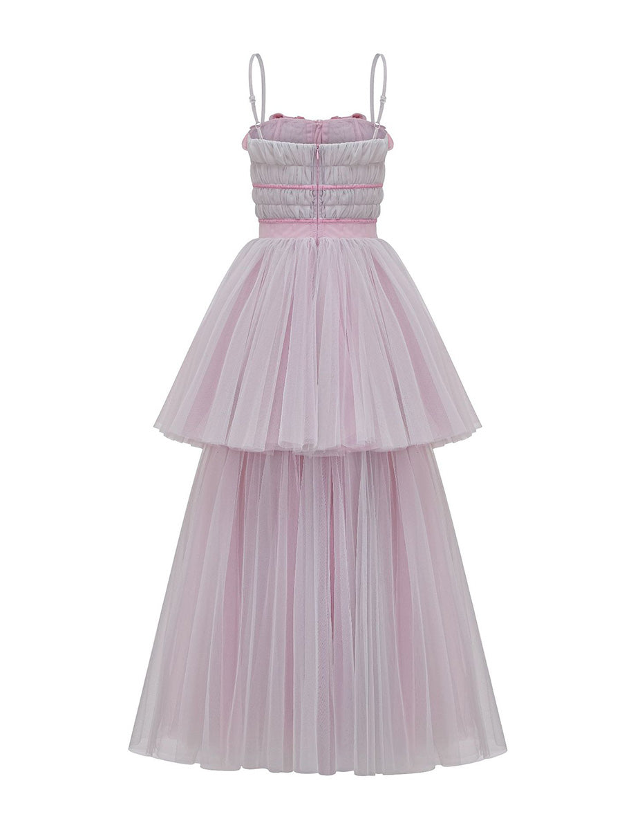 Charming Spaghetti Straps Tulle Princess Prom Dresses