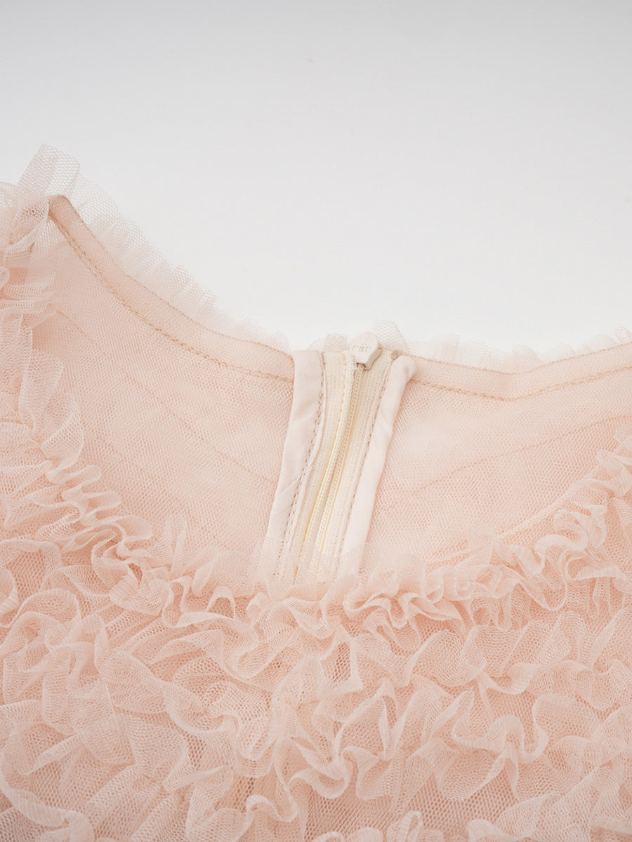 Gorgeous Lace Tulle Floral Prom Dresses With Long Sleeves