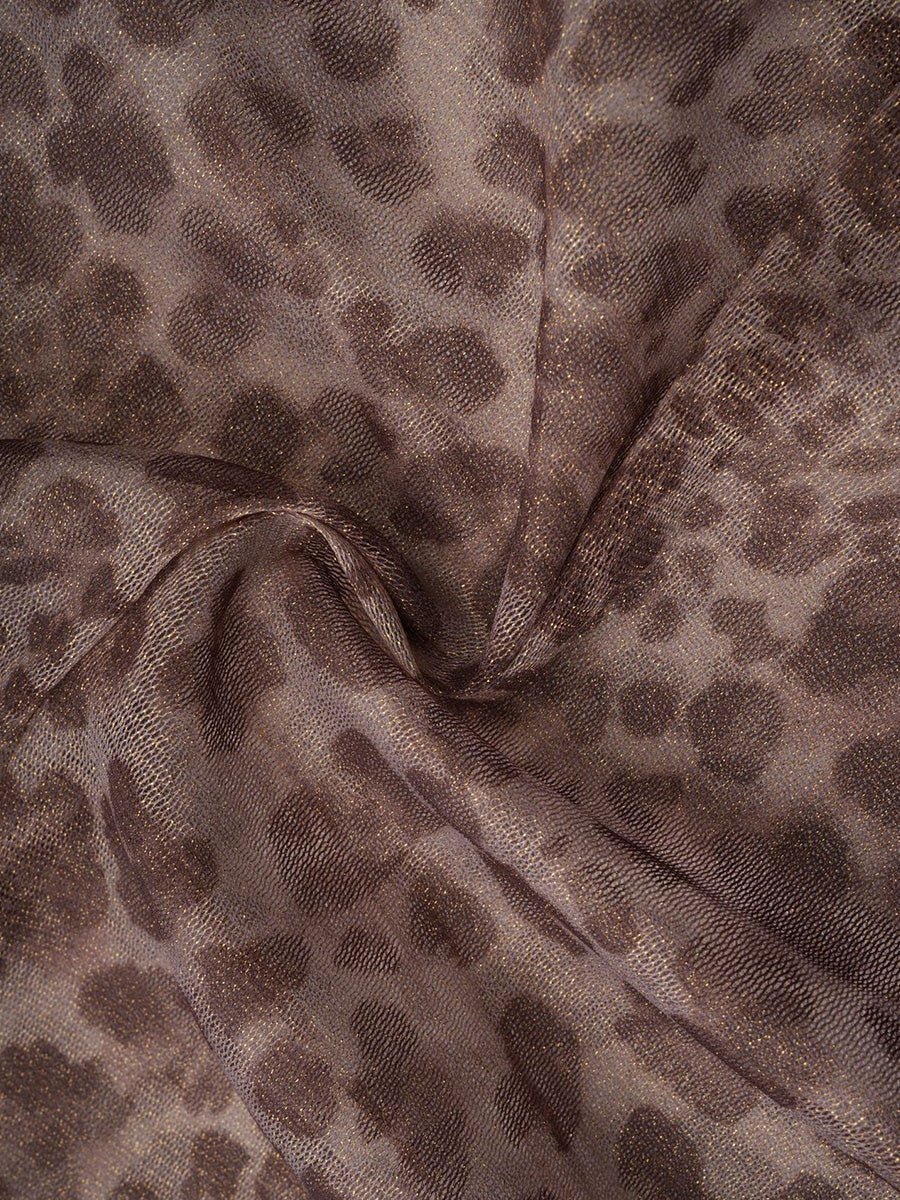 Mermaid Leopard Print Tulle Long Prom Dresses With Trumpet Sleeves