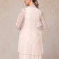 2 Pieces Knee Length Chiffon Lace Mother Of The Bride Dress