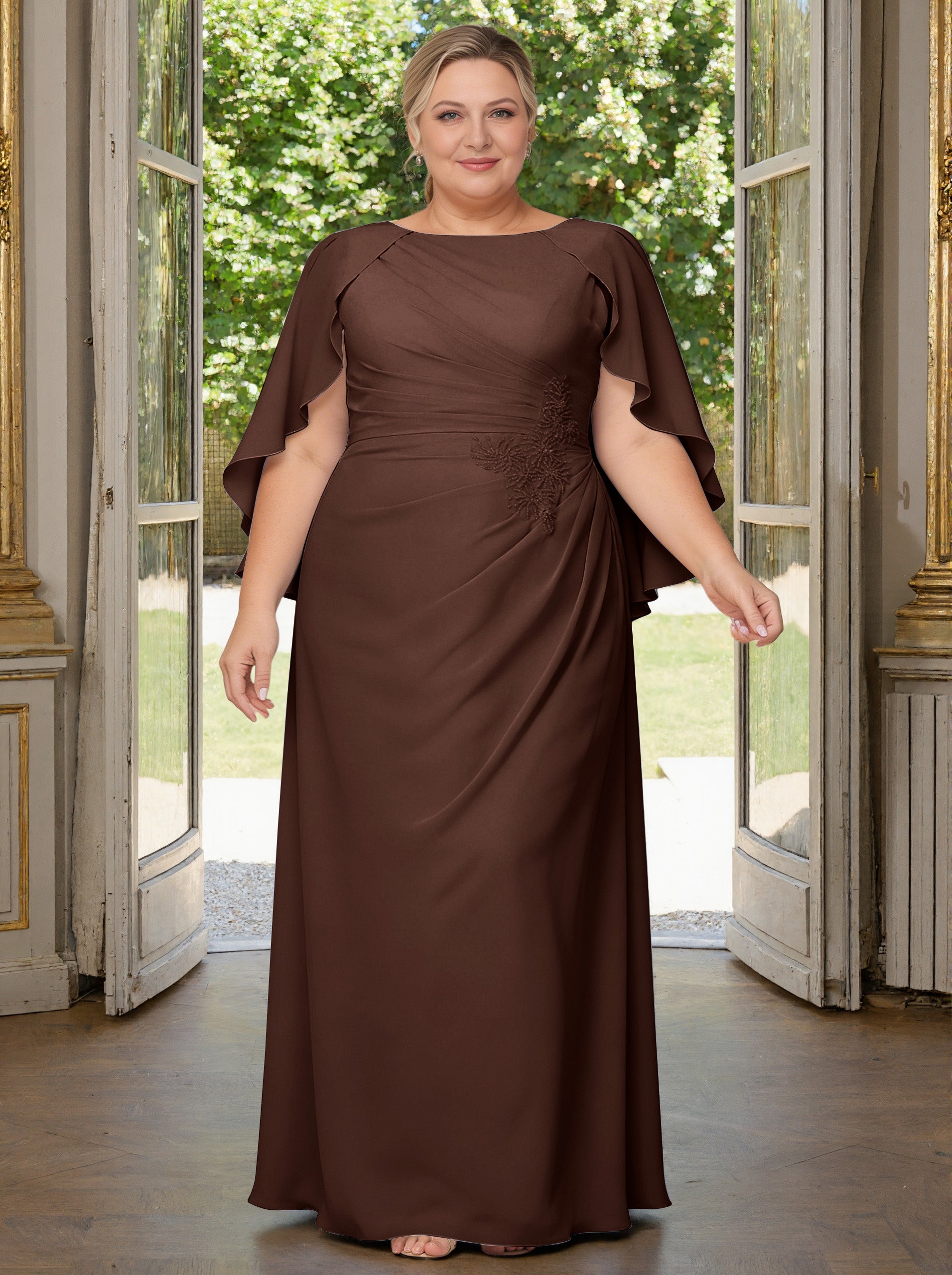 Cicinia Chocolate Plus Size Mother Of The Bride Dress Long Chiffon Bea Cicinia Chocolate Plus Size Mother Of The Bride Dress Long Chiffon Bea