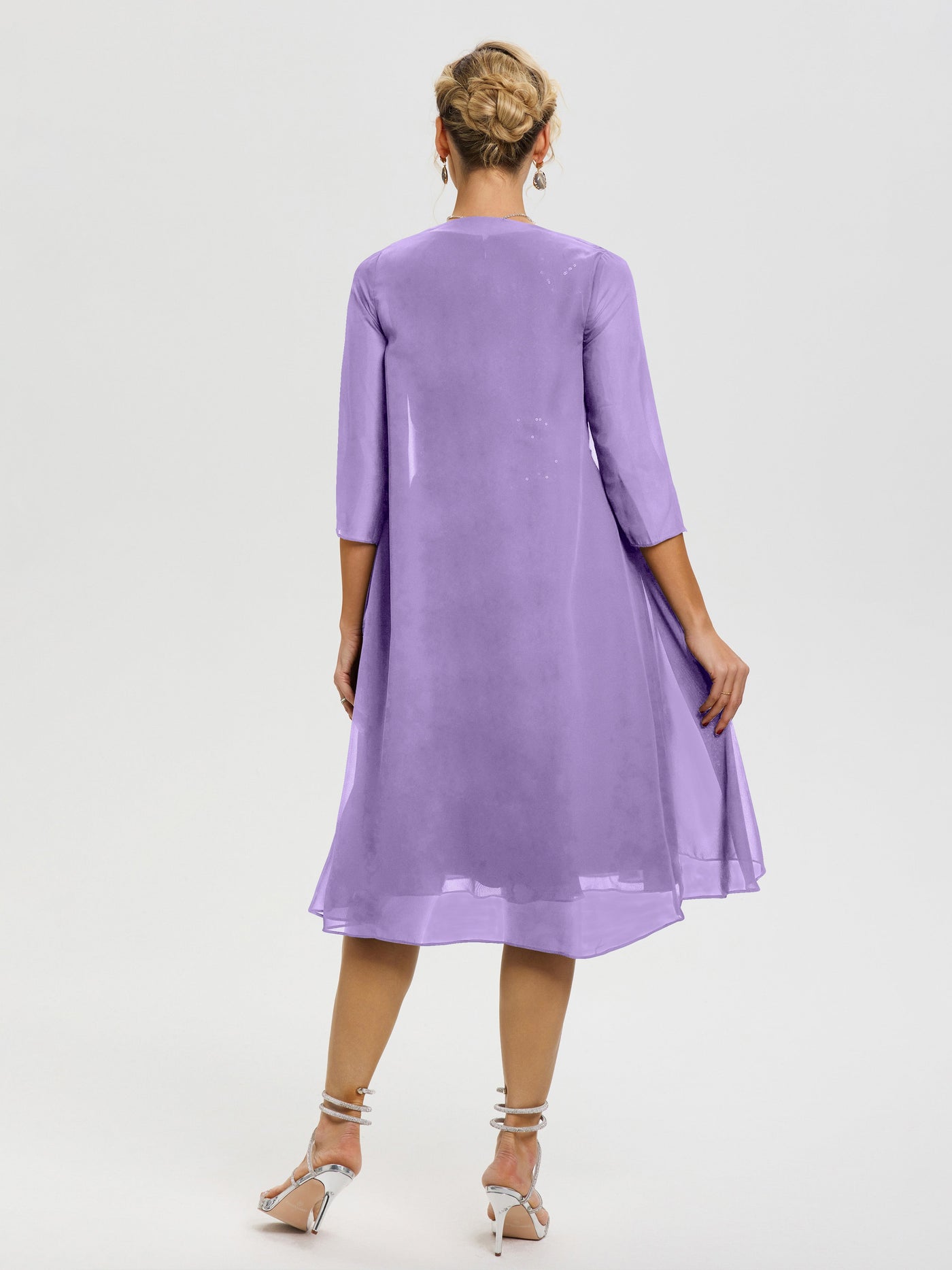 Mother Of The Bride Marigold Dresses 2 Pieces A Line V Neck Appliqued Knee Length Mother Of The Bride Dresses With Jacket