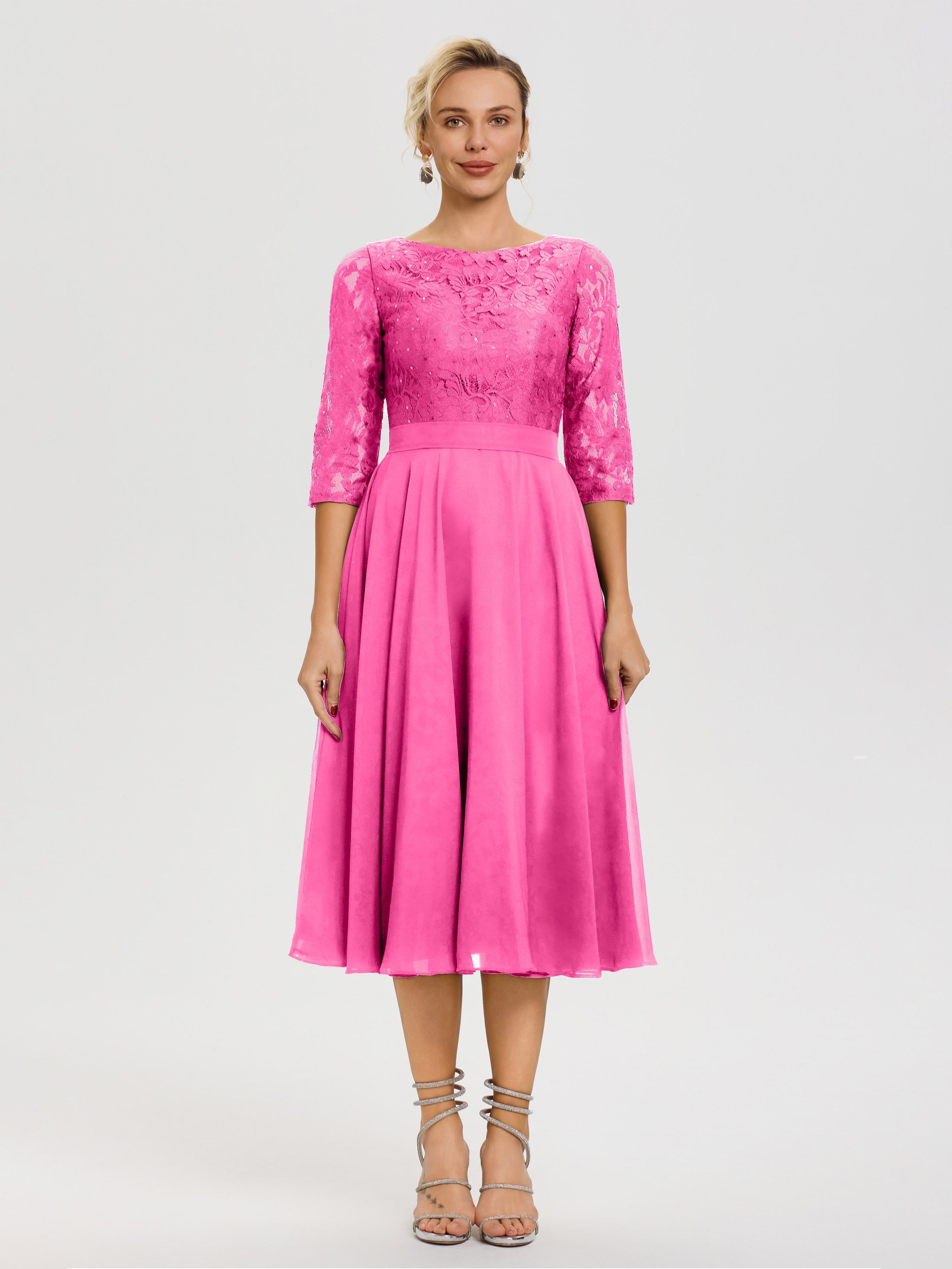 Azalea Tea Length Mother Of The Bride Dresses A Line Lace Top Tea Leng