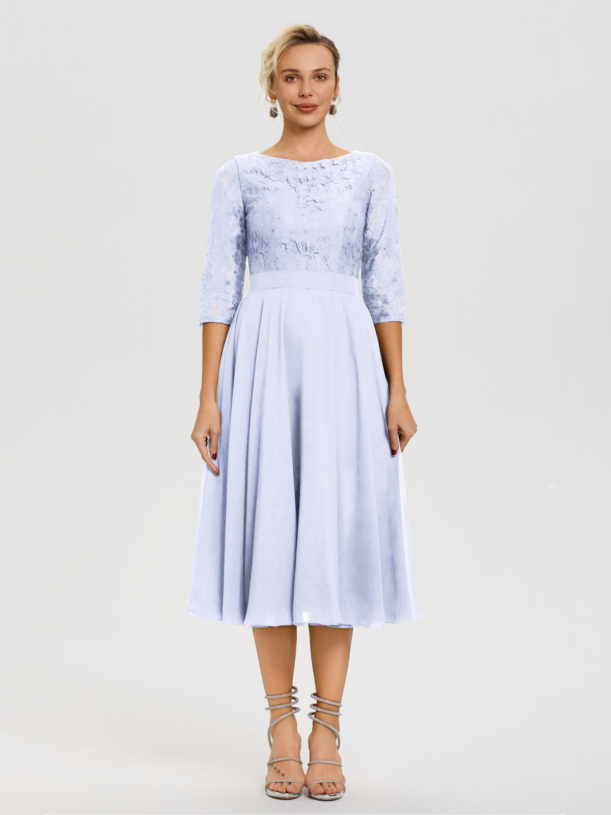 Orchid Tea Length Mother Of The Bride Dresses A Line Lace Top Tea Length Chiffon Mother Of The Bride Dresses