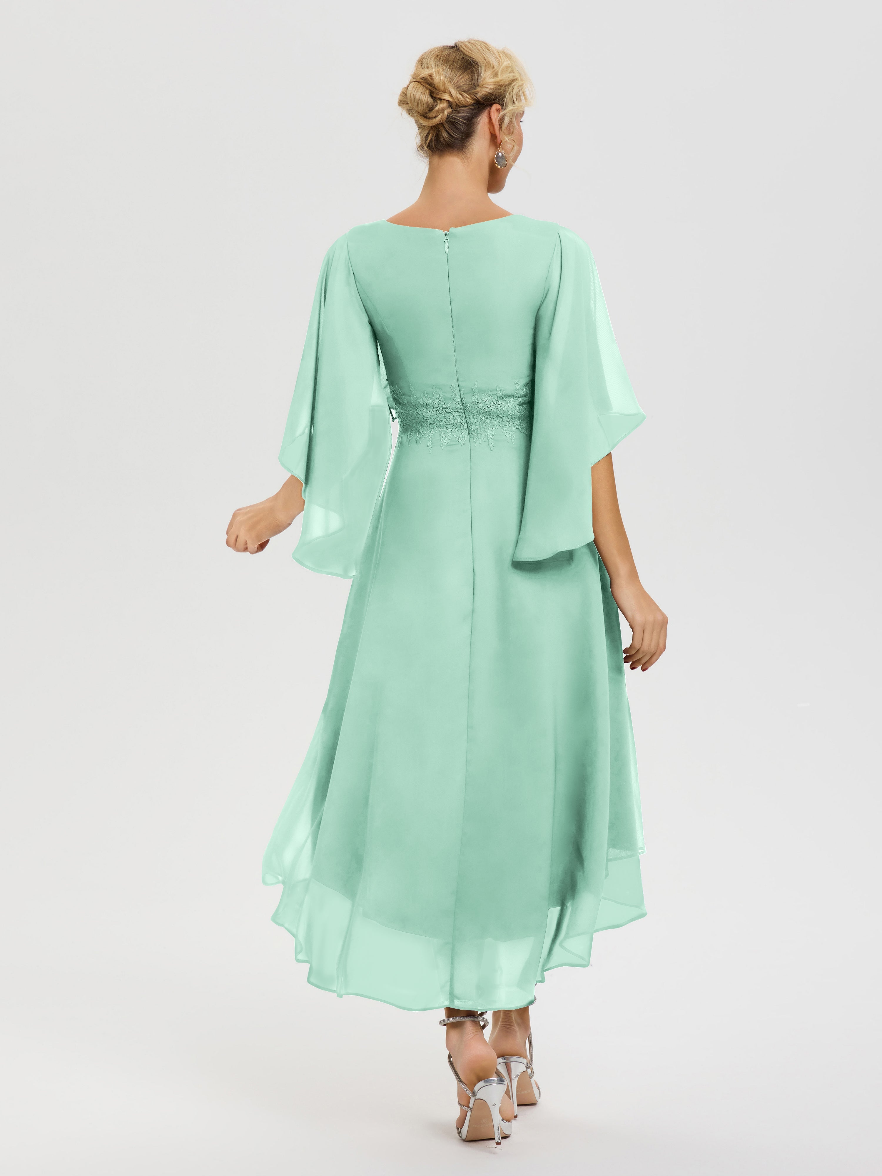 Mother Of The Bride Dresses In Mint Green A Line Chiffon V Neck Ruffle Mother Of The Bride Dresses In Mint Green A Line Chiffon V Neck Ruffle