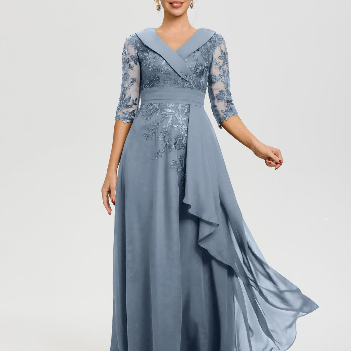 velvet dusty blue bridesmaid dress Zapaka Women Dusty Blue Long Bridesmaid Dress Corset A Line Spaghetti  Straps Wedding Guest Dress With Criss Cross Back – ZAPAKA main image 1