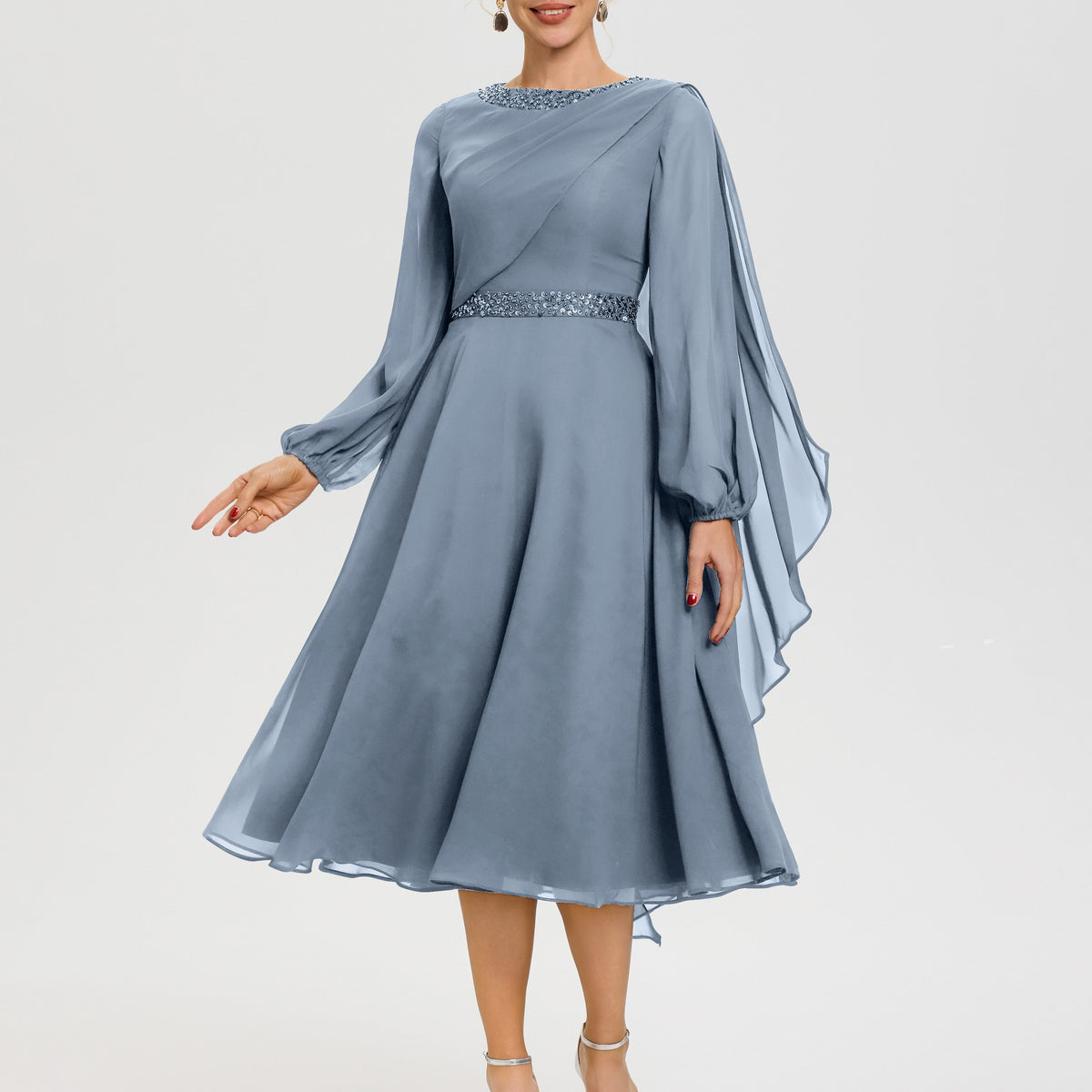 boho style dress for wedding guest PRETTYGARDEN Women's Fall Wedding Guest Dresses Boho Floral Long Sleev