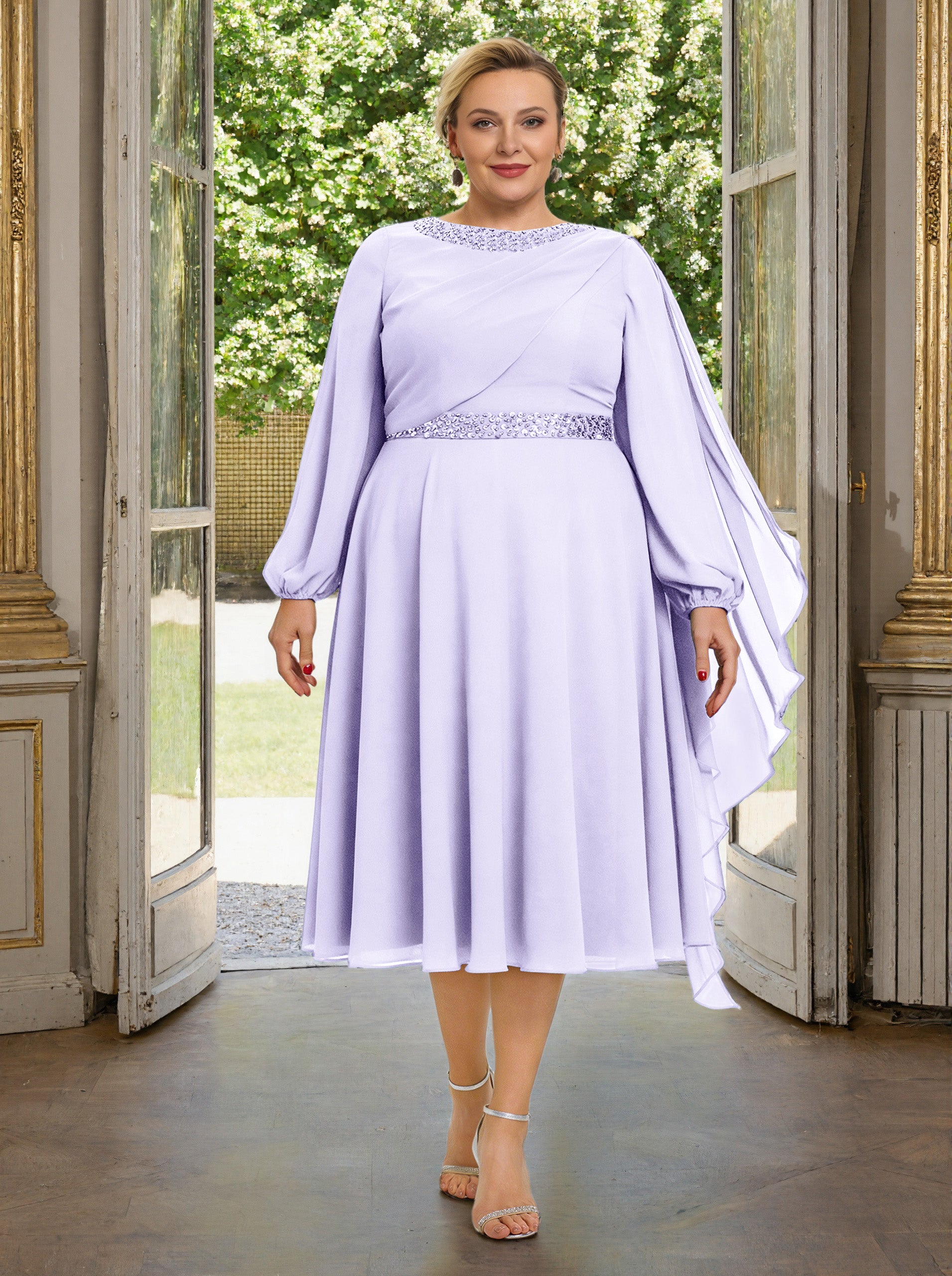 Cicinia Lilac Plus Size Mother Of The Bride Dress With Sleeves Long Ch Cicinia Lilac Plus Size Mother Of The Bride Dress With Sleeves Long Ch