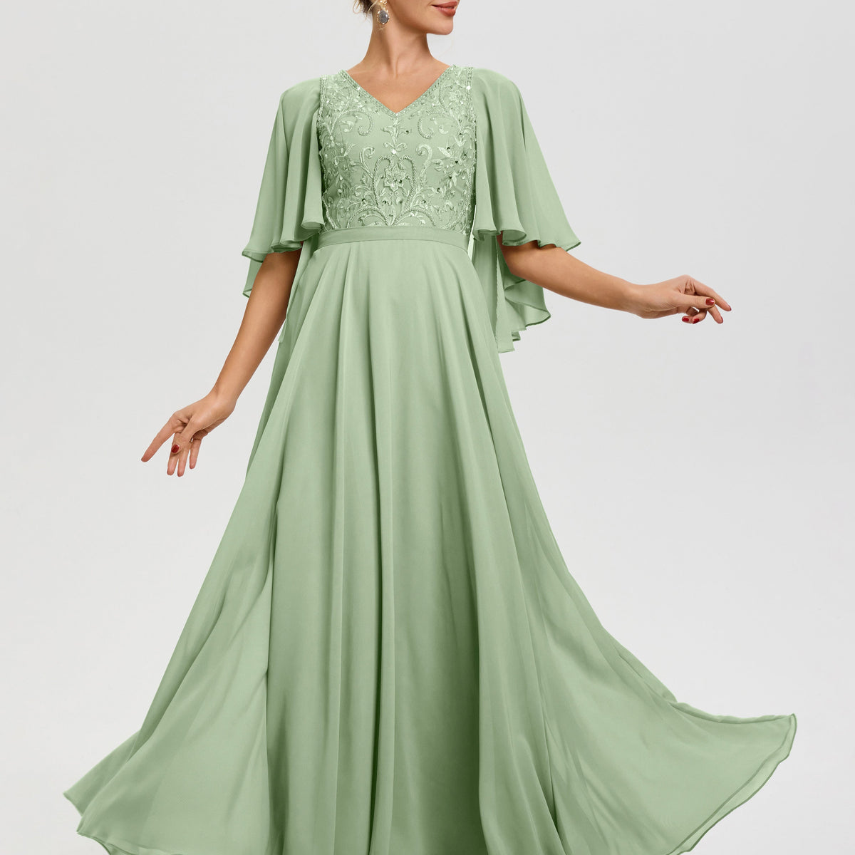 sage green mob dress Dusty Sage Mother of the Bride Dresses BABARONI