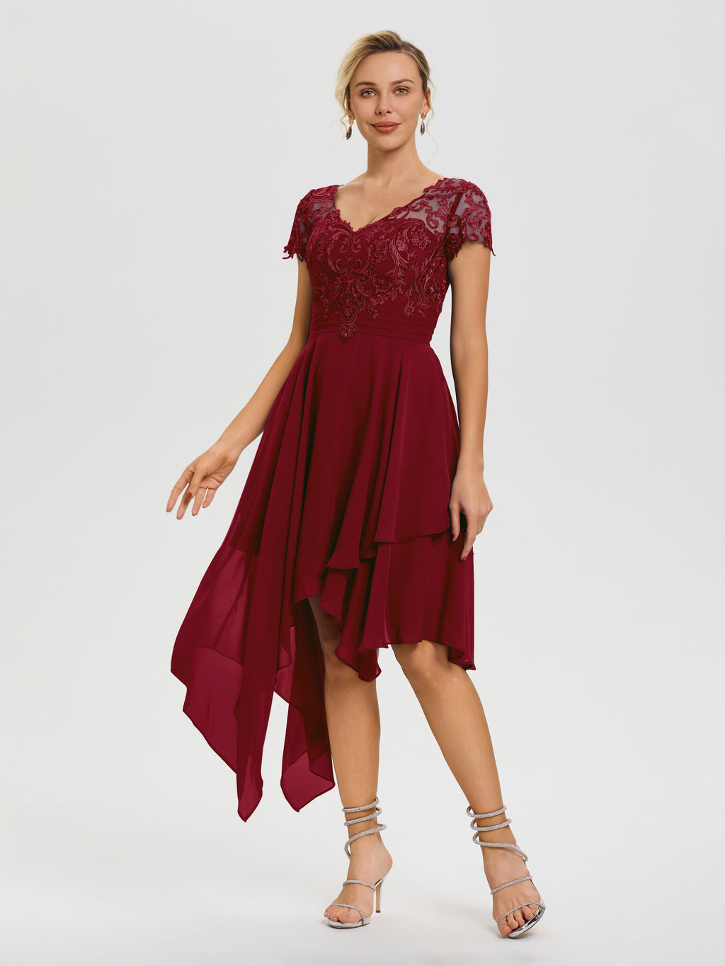 burgundy dress with lace sleeves CR781 Size 10 BURGUNDY Lace Mother Of Dress Long Sleeve – Glass Slipper  Formals