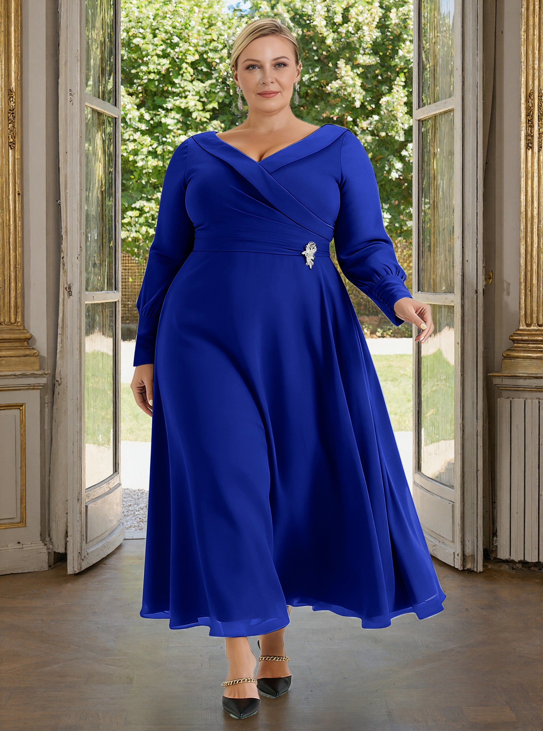 Cicinia Royal Blue Mother Of The Bride Dress With Sleeves Plus Size Lo Cicinia Royal Blue Mother Of The Bride Dress With Sleeves Plus Size Lo