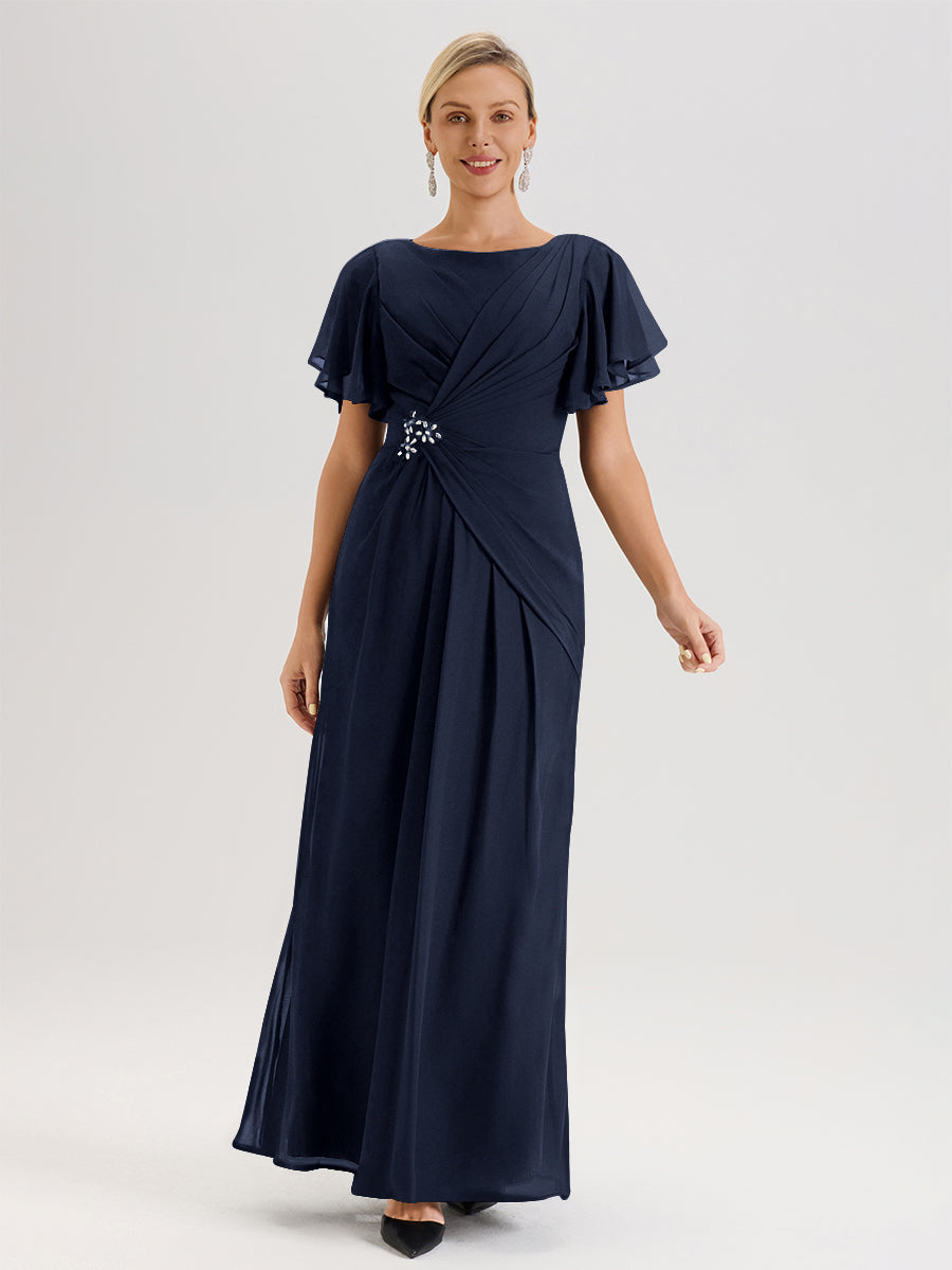 Cicinia Dark Navy Mother Of The Bride Dress Long Chiffon Beaded Floor Cicinia Dark Navy Mother Of The Bride Dress Long Chiffon Beaded Floor