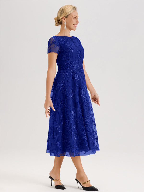 Cicinia Royal Blue Mother Of The Groom Dress Long Lace Chiffon A-line