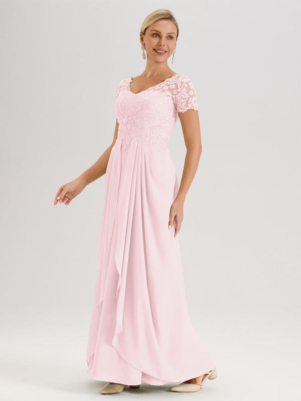 Cicinia Blushing Pink Mother Of The Groom Dress With Jacket Separates 3 Pieces Long Chiffon Beaded Tea Length