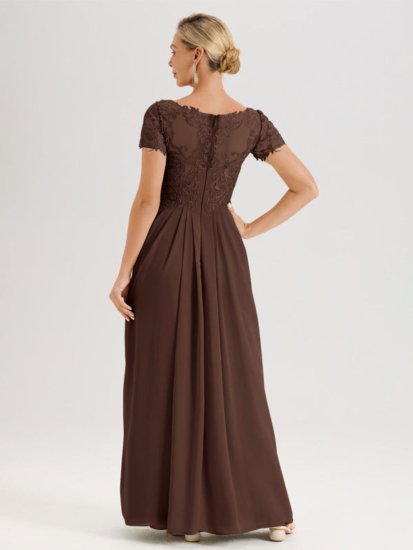 Cicinia Chocolate Mother Of The Groom Dress With Jacket Separates 3 Pieces Long Chiffon Beaded Tea Length
