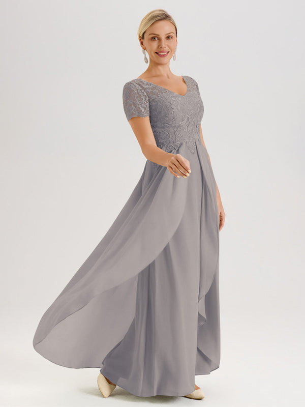 Cicinia Burgundy Mother Of The Bride Dress Long Stretch Fabric Sheath Asymmetric Neckline main image 1