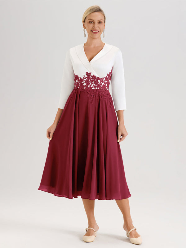 Cicinia Cinnamon Rose Mother Of The Groom Dress With Sleeves Long Chiffon Sequined Lace Ankle Length Elegant