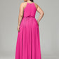 Halter Chiffon Bridesmaid Dress Plus Size