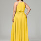 Halter Chiffon Bridesmaid Dress Plus Size