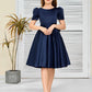 Simple Short Sleeves Satin Flower Girl Dress