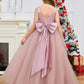 Cute Sleeveless Tulle Flower Girl Dress with Bow-Knot