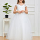 Cap Sleeves Lace Appliques Tulle Flower Girl Dress