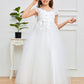 Cap Sleeves Lace Appliques Tulle Flower Girl Dress