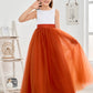 Sleeveless V Back Tulle Flower Girl Dress