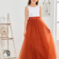 Sleeveless V Back Tulle Flower Girl Dress