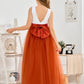 Sleeveless V Back Tulle Flower Girl Dress