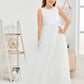 Sleeveless Satin Flower Girl Dress With Bow-Knot