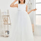 Sleeveless Satin Flower Girl Dress With Bow-Knot