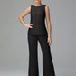 Long Sleeves Chiffon Lace Mother Of The Bride Dress Pants Suits