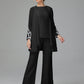 Long Sleeves Chiffon Lace Mother Of The Bride Dress Pants Suits