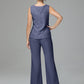 Long Sleeves Chiffon Lace Mother Of The Bride Dress Pants Suits
