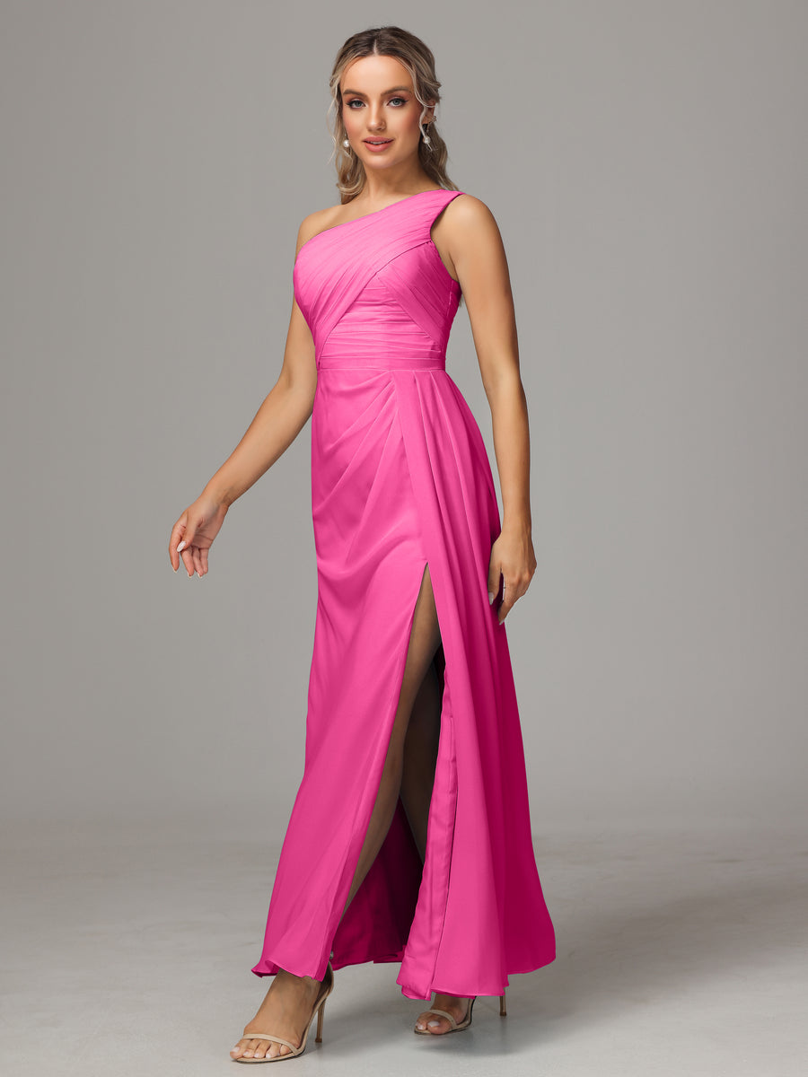 Full Length Chiffon Bridesmaid Dresses Azalea
