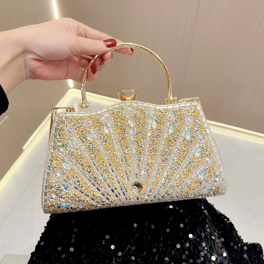 Medium Rhinestone Bag Luxury Rhinestone Crystal Embellished Women Evening Bag