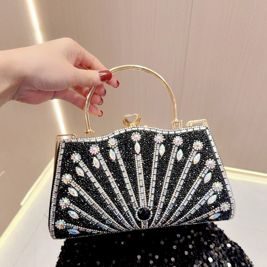 Medium Rhinestone Bag Luxury Rhinestone Crystal Embellished Women Evening Bag