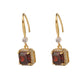 Chic Red Zircon Earrings