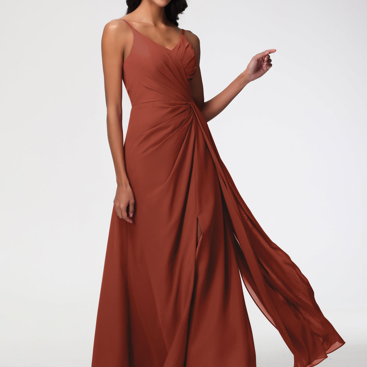 rust brown dress harithand Women's Dresses Rust, 6 UK Asymmetrical ruching brings the red carpet energy to this stunning satin bridesmaid dress Livvy 100% Cotton Maxi Dress