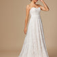 Strapless A Line Lace Long Wedding Dress