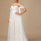 Strapless A Line Lace Long Wedding Dress